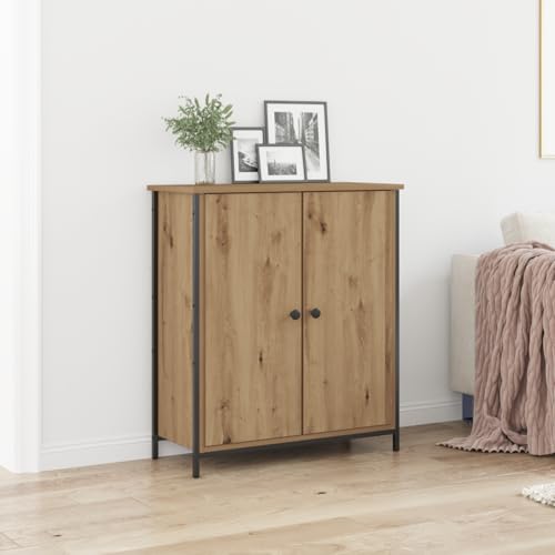 ZQQLVOO Modernes Sideboard Buffet aus Eiche mit Artisan-Optik, robuster Spanplatte und Metallrahmen, viel Stauraum für Esszimmer und Wohnzimmer, einfacher Aufbau, texturierte ZQQLVOO Modernes Sideboard Buffet aus Eiche mit Artisan-Optik, robuster Spanplatte und Metallrahmen, viel Stauraum für Esszimmer und Wohnzimmer, einfacher Aufbau, texturierte von ZQQLVOO