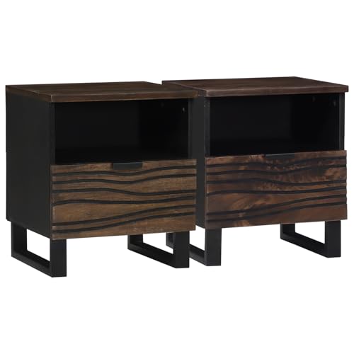 ZQQLVOO Nachtkästchen 2er Set kommode mit schubladen nachtschrank for Schlafzimmer Wohnzimmer 40 x 33 x 46 cm aus massivem Mango ZQQLVOO Nachtkästchen 2er Set kommode mit schubladen nachtschrank for Schlafzimmer Wohnzimmer 40 x 33 x 46 cm aus massivem Mango von ZQQLVOO