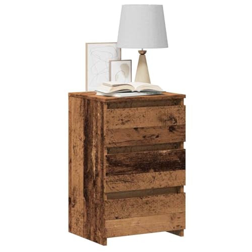 ZQQLVOO Nachttisch Altholz-Optik badschrank schmal nachttische for Schlafzimmer Wohnzimmer 40x35x62,5 cm Holzwerkstoff von ZQQLVOO
