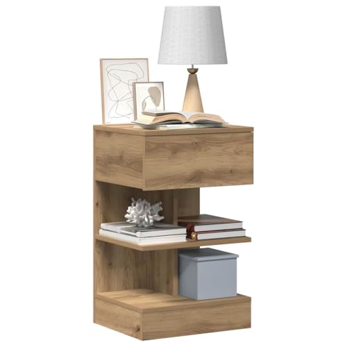 ZQQLVOO Nachttisch Artisan-Eiche beistelltisch badschrank schmal for Wohnzimmer Zimmer 40x35x65 cm Holzwerkstoff von ZQQLVOO