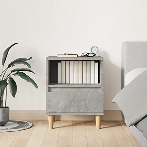 ZQQLVOO Nachttisch Betongrau badschrank schmal Bedside Table for Wohnzimmer Zimmer 40x35x50 cm von ZQQLVOO