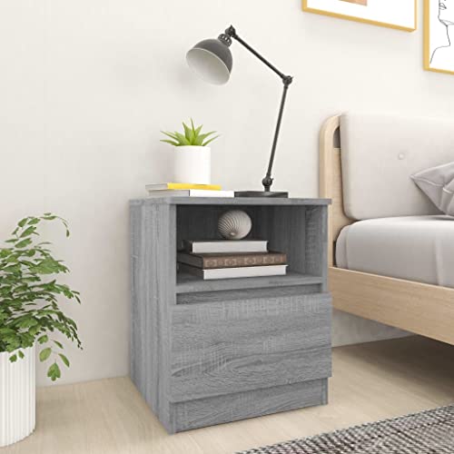 ZQQLVOO Nachttisch Grau Sonoma Bedside Table nachtschrank for Schlafzimmer Zimmer 40x40x50 cm Holzwerkstoff ZQQLVOO Nachttisch Grau Sonoma Bedside Table nachtschrank for Schlafzimmer Zimmer 40x40x50 cm Holzwerkstoff von ZQQLVOO