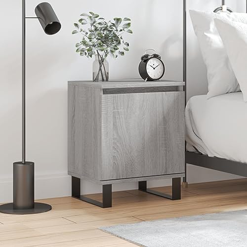 ZQQLVOO Nachttisch Grau Sonoma beistelltisch kommode mit schubladen for Zimmer Schlafzimmer 40x30x50 cm Holzwerkstoff von ZQQLVOO