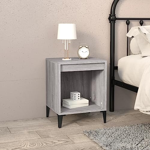 ZQQLVOO Nachttisch Grau Sonoma kommode mit schubladen badschrank schmal for Schlafzimmer Wohnzimmer 40x35x50 cm von ZQQLVOO
