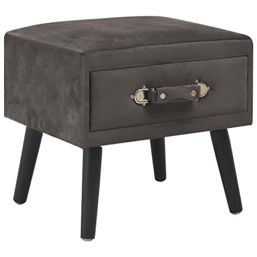ZQQLVOO Nachttisch Grau nachttische badschrank schmal for Zimmer Wohnzimmer 40x35x40 Samt von ZQQLVOO
