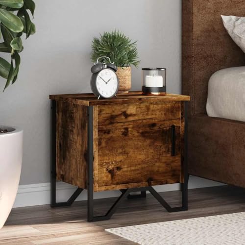 ZQQLVOO Nachttisch Räuchereiche badschrank schmal nachttische for Schlafzimmer Wohnzimmer 40x30x40 cm Holzwerkstoff von ZQQLVOO