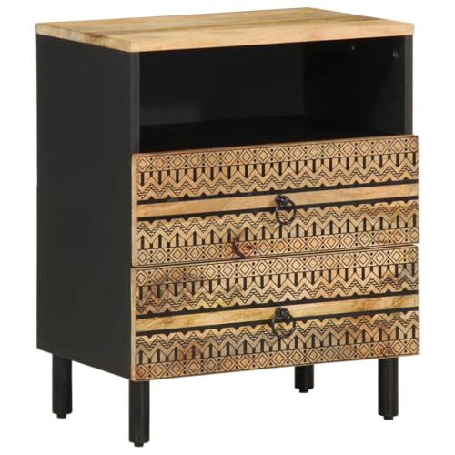 ZQQLVOO Nachttisch Schwarz badschrank schmal beistelltisch for Zimmer Schlafzimmer 50x33x62 cm Raues Mangoholz ZQQLVOO Nachttisch Schwarz badschrank schmal beistelltisch for Zimmer Schlafzimmer 50x33x62 cm Raues Mangoholz von ZQQLVOO