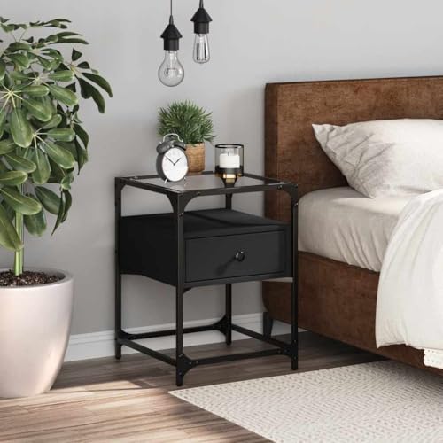 ZQQLVOO Nachttisch Schwarz badschrank schmal kommode mit schubladen for Schlafzimmer Wohnzimmer 40x40x55 cm Holzwerkstoff ZQQLVOO Nachttisch Schwarz badschrank schmal kommode mit schubladen for Schlafzimmer Wohnzimmer 40x40x55 cm Holzwerkstoff von ZQQLVOO