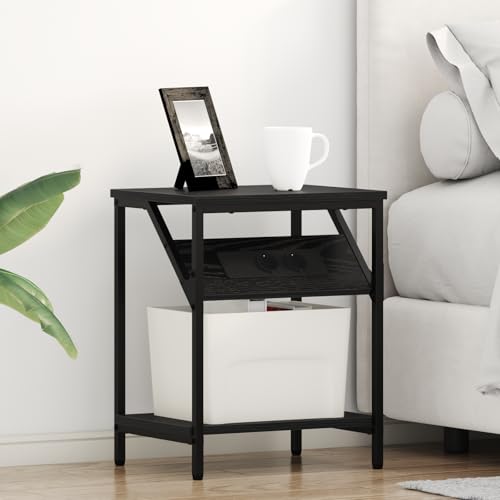 ZQQLVOO Nachttisch Schwarze Eiche badschrank schmal nachttische for Wohnzimmer Schlafzimmer 38 x 30 x 48 cm Holzwerkstoff ZQQLVOO Nachttisch Schwarze Eiche badschrank schmal nachttische for Wohnzimmer Schlafzimmer 38 x 30 x 48 cm Holzwerkstoff von ZQQLVOO