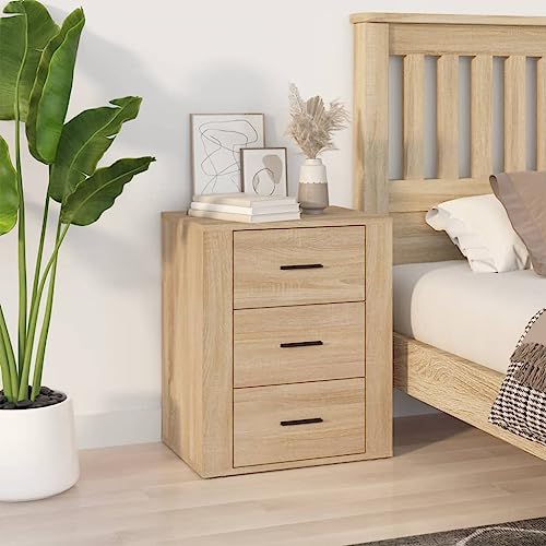 ZQQLVOO Nachttisch Sonoma-Eiche Bedside Table beistelltisch for Zimmer Schlafzimmer 50x36x60 cm Holzwerkstoff von ZQQLVOO