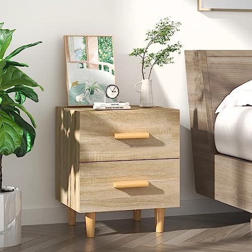 ZQQLVOO Nachttisch Sonoma-Eiche badschrank schmal kommode mit schubladen for Wohnzimmer Zimmer 40x35x47,5 cm von ZQQLVOO