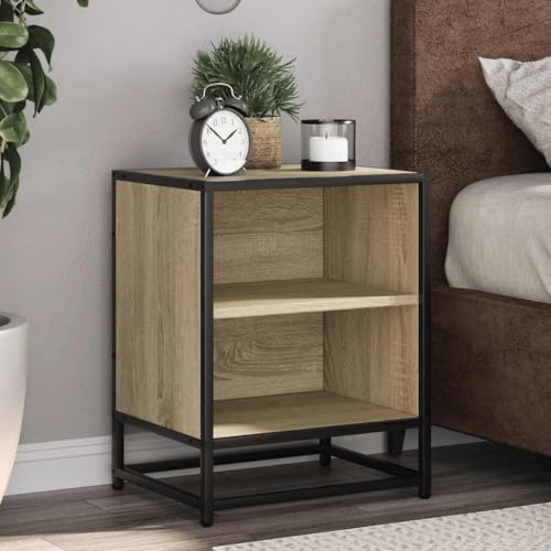 ZQQLVOO Nachttisch Sonoma-Eiche nachtschrank Bedside Table for Wohnzimmer Zimmer 40x31x50 cm Holzwerkstoff und Metall ZQQLVOO Nachttisch Sonoma-Eiche nachtschrank Bedside Table for Wohnzimmer Zimmer 40x31x50 cm Holzwerkstoff und Metall von ZQQLVOO