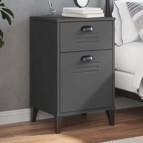 ZQQLVOO Nachttisch VIKEN Anthrazit Holzwerkstoff badschrank schmal Bedside Table for Zimmer Wohnzimmer ZQQLVOO Nachttisch VIKEN Anthrazit Holzwerkstoff badschrank schmal Bedside Table for Zimmer Wohnzimmer von ZQQLVOO