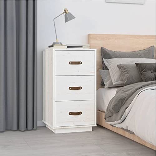 ZQQLVOO Nachttisch Weiß beistelltisch badschrank schmal for Zimmer Schlafzimmer 40x40x75 cm Massivholz Kiefer ZQQLVOO Nachttisch Weiß beistelltisch badschrank schmal for Zimmer Schlafzimmer 40x40x75 cm Massivholz Kiefer von ZQQLVOO