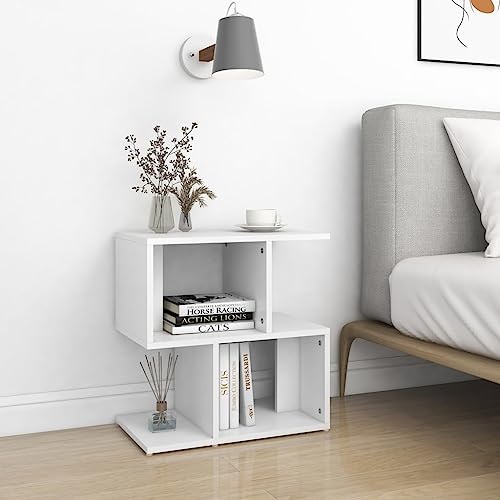 ZQQLVOO Nachttisch Weiß kommode mit schubladen Bedside Table for Wohnzimmer Zimmer 50x30x51,5 cm Holzwerkstoff von ZQQLVOO