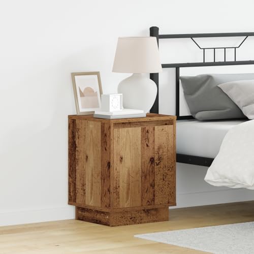 ZQQLVOO Nachttisch mit LED-Lichtern Altes Holz badschrank schmal nachttisch for Wohnzimmer Schlafzimmer 39x34,5x50 cm ZQQLVOO Nachttisch mit LED-Lichtern Altes Holz badschrank schmal nachttisch for Wohnzimmer Schlafzimmer 39x34,5x50 cm von ZQQLVOO
