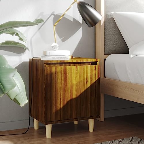 ZQQLVOO Nachttisch mit Massivholz-Beinen Braun Eichen-Optik badschrank schmal Bedside Table for Wohnzimmer Zimmer 40x30x50cm ZQQLVOO Nachttisch mit Massivholz-Beinen Braun Eichen-Optik badschrank schmal Bedside Table for Wohnzimmer Zimmer 40x30x50cm von ZQQLVOO