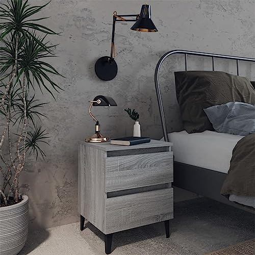 ZQQLVOO Nachttisch mit Metallbeinen Grau Sonoma Bedside Table badschrank schmal for Schlafzimmer Zimmer 40x35x50 cm ZQQLVOO Nachttisch mit Metallbeinen Grau Sonoma Bedside Table badschrank schmal for Schlafzimmer Zimmer 40x35x50 cm von ZQQLVOO