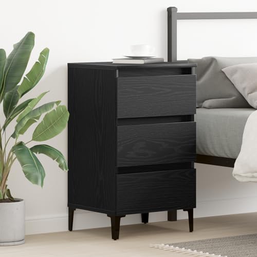 ZQQLVOO Nachttisch mit Metallbeinen Schwarz Eiche nachttische badschrank schmal for Schlafzimmer Wohnzimmer 40x35x69 cm ZQQLVOO Nachttisch mit Metallbeinen Schwarz Eiche nachttische badschrank schmal for Schlafzimmer Wohnzimmer 40x35x69 cm von ZQQLVOO