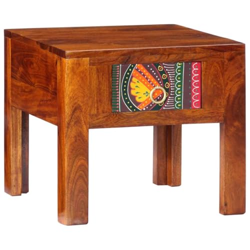 ZQQLVOO Nachttisch nachtschrank kommode mit schubladen for Schlafzimmer Wohnzimmer 40x40x36 cm Massivholz Akazie von ZQQLVOO