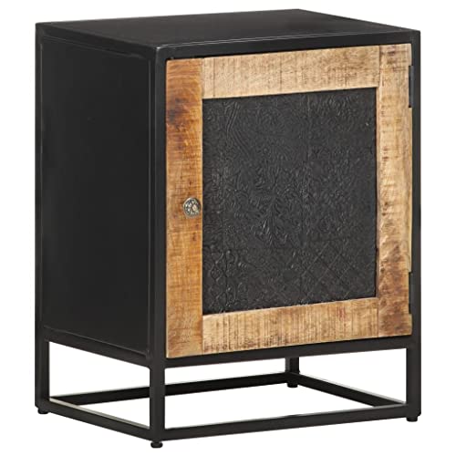 ZQQLVOO Nachttisch nachttisch Bedside Table for Zimmer Wohnzimmer 40x30x50 cm Raues Mangoholz von ZQQLVOO