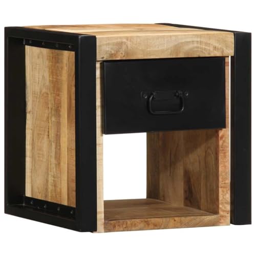 ZQQLVOO Nachttisch nachttische kommode mit schubladen for Wohnzimmer Schlafzimmer 40x35x40 cm Raues Mango-Massivholz ZQQLVOO Nachttisch nachttische kommode mit schubladen for Wohnzimmer Schlafzimmer 40x35x40 cm Raues Mango-Massivholz von ZQQLVOO
