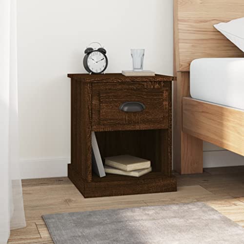 ZQQLVOO Nachttische 2 STK. Braun Eiche Bedside Table nachtschrank for Zimmer Wohnzimmer 39x39x47,5 cm Holzwerkstoff von ZQQLVOO