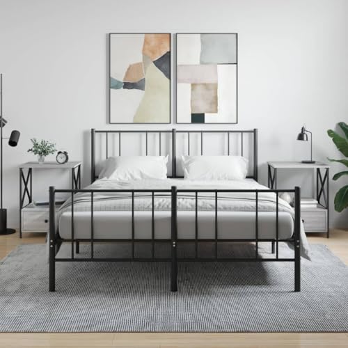 ZQQLVOO Nachttische 2 STK. Grau Sonoma badschrank schmal Bedside Table for Wohnzimmer Schlafzimmer 50x41x65 cm Holzwerkstoff von ZQQLVOO