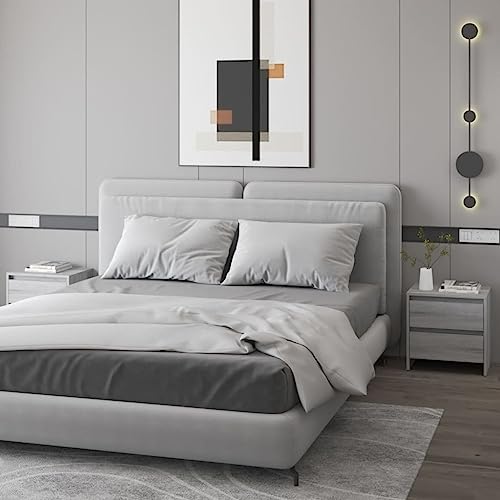 ZQQLVOO Nachttische 2 STK. Grau Sonoma beistelltisch badschrank schmal for Zimmer Schlafzimmer 45x34,5x44,5 cm Holzwerkstoff ZQQLVOO Nachttische 2 STK. Grau Sonoma beistelltisch badschrank schmal for Zimmer Schlafzimmer 45x34,5x44,5 cm Holzwerkstoff von ZQQLVOO