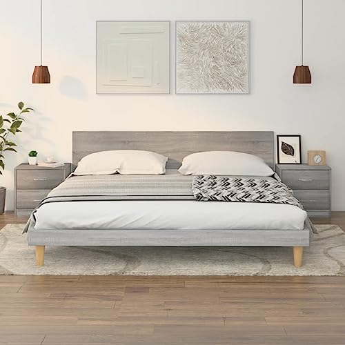 ZQQLVOO Nachttische 2 STK. Grau Sonoma nachtschrank kommode mit schubladen for Schlafzimmer Wohnzimmer 40x30x40 cm Holzwerkstoff ZQQLVOO Nachttische 2 STK. Grau Sonoma nachtschrank kommode mit schubladen for Schlafzimmer Wohnzimmer 40x30x40 cm Holzwerkstoff von ZQQLVOO