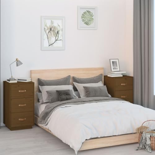 ZQQLVOO Nachttische 2 STK. Honigbraun beistelltisch nachttische for Wohnzimmer Schlafzimmer 40x40x75 cm Massivholz Kiefer ZQQLVOO Nachttische 2 STK. Honigbraun beistelltisch nachttische for Wohnzimmer Schlafzimmer 40x40x75 cm Massivholz Kiefer von ZQQLVOO