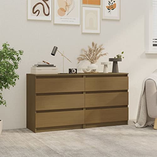 ZQQLVOO Nachttische 2 STK. Honigbraun kommode mit schubladen Bedside Table for Zimmer Wohnzimmer 60x36x64 cm Massivholz Kiefer ZQQLVOO Nachttische 2 STK. Honigbraun kommode mit schubladen Bedside Table for Zimmer Wohnzimmer 60x36x64 cm Massivholz Kiefer von ZQQLVOO