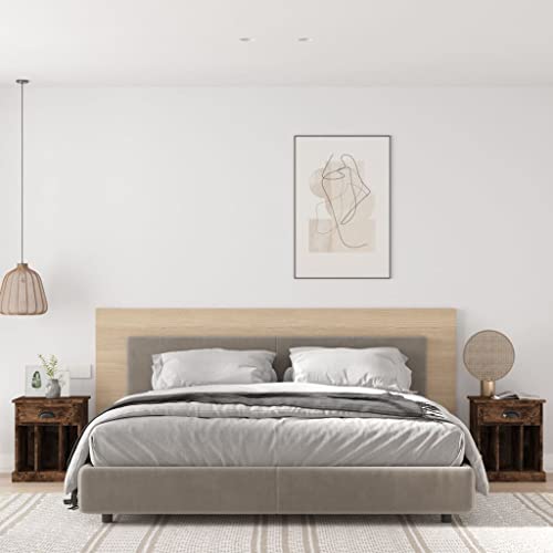 ZQQLVOO Nachttische 2 STK. Räuchereiche nachttische badschrank schmal for Wohnzimmer Schlafzimmer 43x36x50 cm ZQQLVOO Nachttische 2 STK. Räuchereiche nachttische badschrank schmal for Wohnzimmer Schlafzimmer 43x36x50 cm von ZQQLVOO