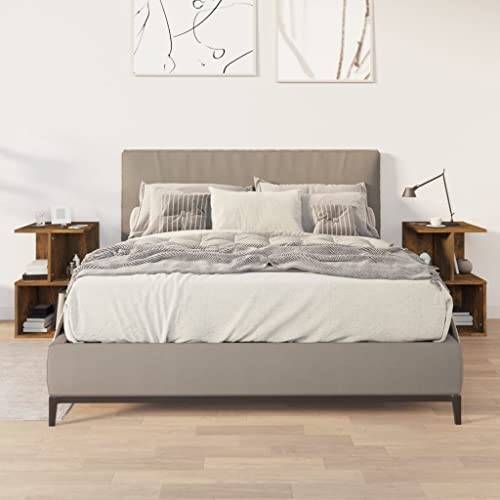 ZQQLVOO Nachttische 2 STK. Räuchereiche nachttische badschrank schmal for Zimmer Wohnzimmer 35x35x55 cm Holzwerkstoff ZQQLVOO Nachttische 2 STK. Räuchereiche nachttische badschrank schmal for Zimmer Wohnzimmer 35x35x55 cm Holzwerkstoff von ZQQLVOO