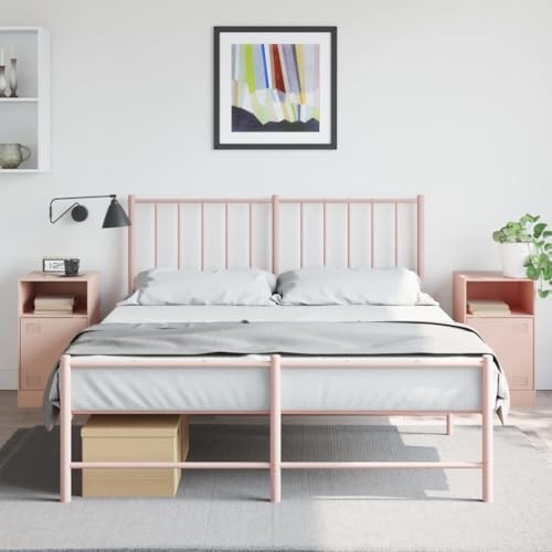 ZQQLVOO Nachttische 2 STK. Rosa Bedside Table nachttische for Schlafzimmer Zimmer 34,5x39x62 cm Stahl ZQQLVOO Nachttische 2 STK. Rosa Bedside Table nachttische for Schlafzimmer Zimmer 34,5x39x62 cm Stahl von ZQQLVOO