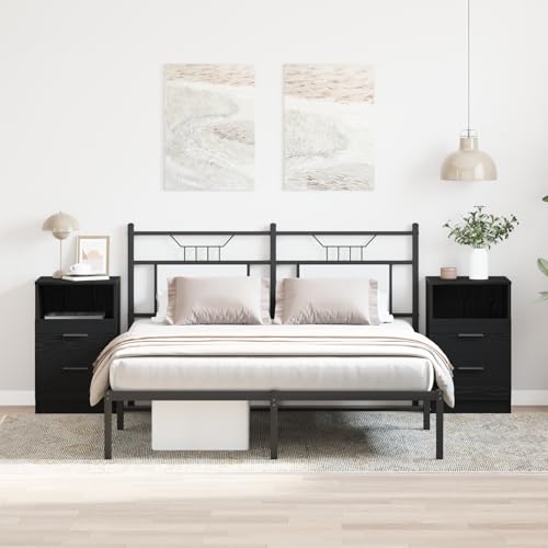 ZQQLVOO Nachttische 2 STK. Schwarz Eiche Bedside Table badschrank schmal for Zimmer Schlafzimmer 40x35x65 cm Holzwerkstoff ZQQLVOO Nachttische 2 STK. Schwarz Eiche Bedside Table badschrank schmal for Zimmer Schlafzimmer 40x35x65 cm Holzwerkstoff von ZQQLVOO