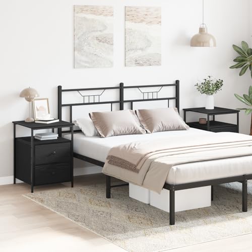 ZQQLVOO Nachttische 2 STK. Schwarz Eiche badschrank schmal kommode mit schubladen for Wohnzimmer Schlafzimmer 44x45x60 cm Holzwerkstoff ZQQLVOO Nachttische 2 STK. Schwarz Eiche badschrank schmal kommode mit schubladen for Wohnzimmer Schlafzimmer 44x45x60 cm Holzwerkstoff von ZQQLVOO