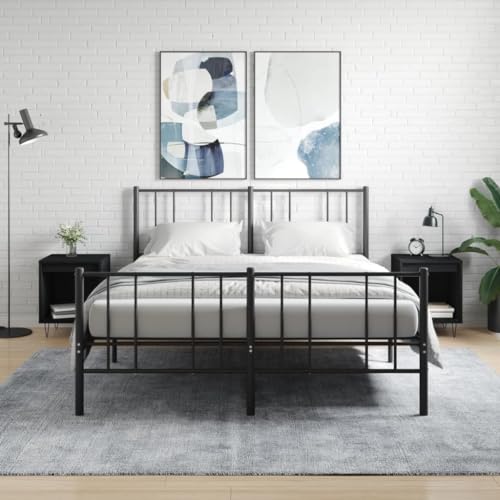 ZQQLVOO Nachttische 2 STK. Schwarz Nachtkommoden Nachtschränke für Studentenwohnheime 40x35x50 cm Holzwerkstoff ZQQLVOO Nachttische 2 STK. Schwarz Nachtkommoden Nachtschränke für Studentenwohnheime 40x35x50 cm Holzwerkstoff von ZQQLVOO