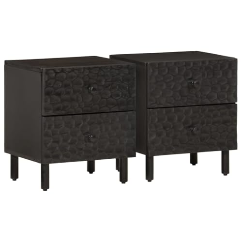 ZQQLVOO Nachttische 2 STK. Schwarz badschrank schmal Bedside Table for Schlafzimmer Zimmer 40x33x46 cm Massivholz Mango ZQQLVOO Nachttische 2 STK. Schwarz badschrank schmal Bedside Table for Schlafzimmer Zimmer 40x33x46 cm Massivholz Mango von ZQQLVOO