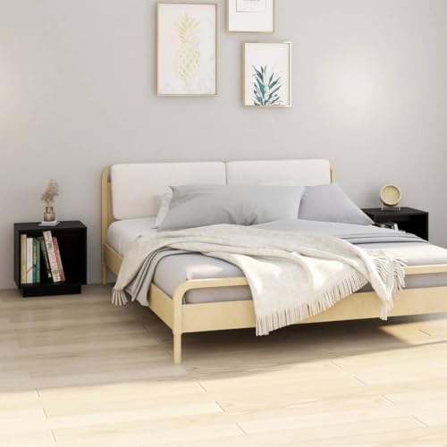 ZQQLVOO Nachttische 2 STK. Schwarz badschrank schmal nachtschrank for Schlafzimmer Wohnzimmer 40x30x40 cm Massivholz Kiefer ZQQLVOO Nachttische 2 STK. Schwarz badschrank schmal nachtschrank for Schlafzimmer Wohnzimmer 40x30x40 cm Massivholz Kiefer von ZQQLVOO