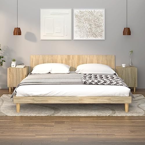 ZQQLVOO Nachttische 2 STK. Sonoma-Eiche Holzwerkstoff kommode mit schubladen beistelltisch for Schlafzimmer Wohnzimmer ZQQLVOO Nachttische 2 STK. Sonoma-Eiche Holzwerkstoff kommode mit schubladen beistelltisch for Schlafzimmer Wohnzimmer von ZQQLVOO