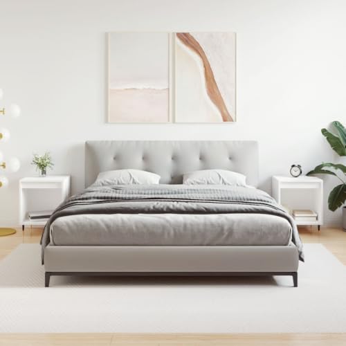 ZQQLVOO Nachttische 2 STK. Weiß Nachtkommoden Nachtmöbel für Studentenwohnheime 40x35x50 cm Holzwerkstoff ZQQLVOO Nachttische 2 STK. Weiß Nachtkommoden Nachtmöbel für Studentenwohnheime 40x35x50 cm Holzwerkstoff von ZQQLVOO
