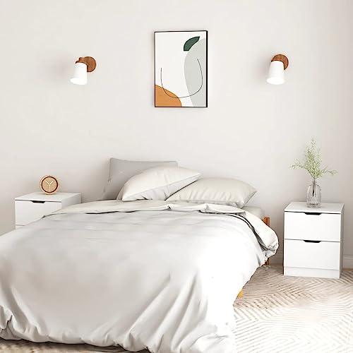 ZQQLVOO Nachttische 2 STK. Weiß Nachtkommoden Nachttischkommoden für Büros 40x40x50 cm Spanplatte von ZQQLVOO