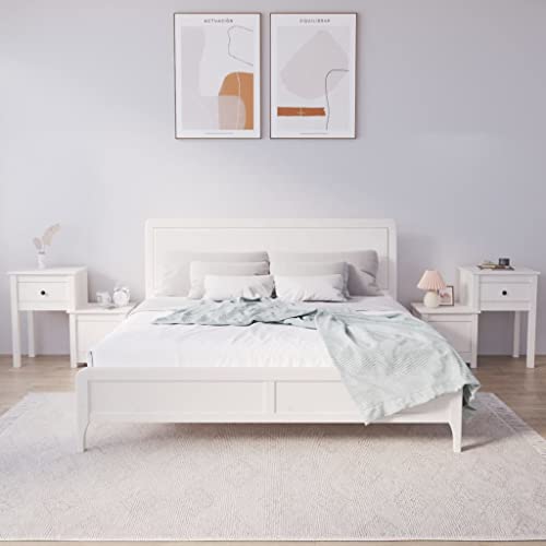 ZQQLVOO Nachttische 2 STK. Weiß Nachtschränke Nachtkommoden für Büros 79,5x38x65,5 cm Massivholz Kiefer ZQQLVOO Nachttische 2 STK. Weiß Nachtschränke Nachtkommoden für Büros 79,5x38x65,5 cm Massivholz Kiefer von ZQQLVOO