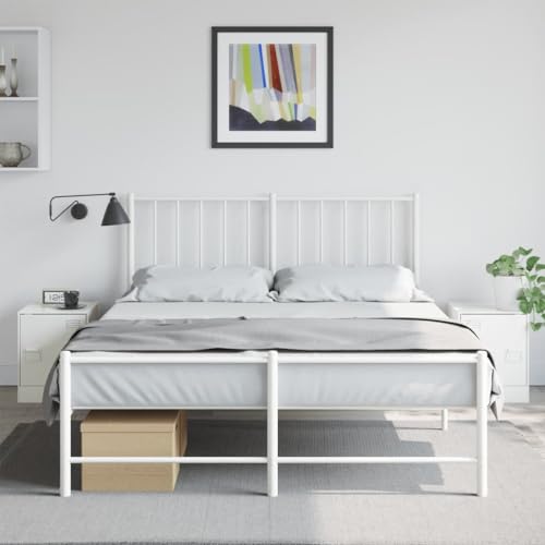 ZQQLVOO Nachttische 2 STK. Weiß Nachttische für das Schlafzimmer Nachtkommoden für Studentenwohnheime 34,5x39x44 cm Stahl von ZQQLVOO