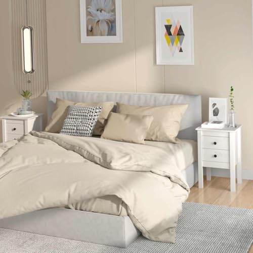 ZQQLVOO Nachttische 2 STK. Weiß Nachttische für das Schlafzimmer Nachtkommoden für Wohnräume 40x35x61,5 cm Massivholz Kiefer ZQQLVOO Nachttische 2 STK. Weiß Nachttische für das Schlafzimmer Nachtkommoden für Wohnräume 40x35x61,5 cm Massivholz Kiefer von ZQQLVOO