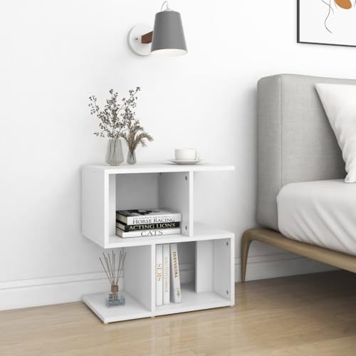 ZQQLVOO Nachttische 2 STK. Weiß badschrank schmal beistelltisch for Zimmer Wohnzimmer 50x30x51,5 cm Holzwerkstoff von ZQQLVOO