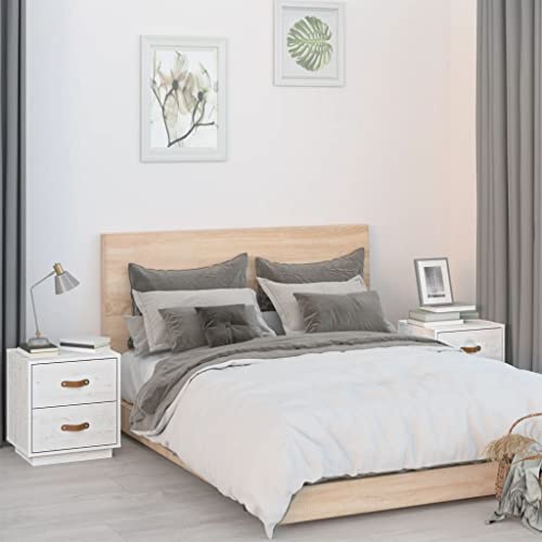 ZQQLVOO Nachttische 2 STK. Weiß nachttisch badschrank schmal for Wohnzimmer Zimmer 40x34x45 cm Massivholz Kiefer ZQQLVOO Nachttische 2 STK. Weiß nachttisch badschrank schmal for Wohnzimmer Zimmer 40x34x45 cm Massivholz Kiefer von ZQQLVOO