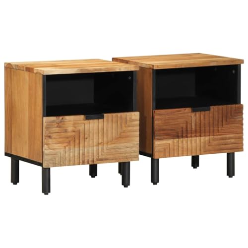 ZQQLVOO Nachttische 2 STK. beistelltisch nachttisch for Zimmer Wohnzimmer 40x33x46 cm Massivholz Akazie ZQQLVOO Nachttische 2 STK. beistelltisch nachttisch for Zimmer Wohnzimmer 40x33x46 cm Massivholz Akazie von ZQQLVOO