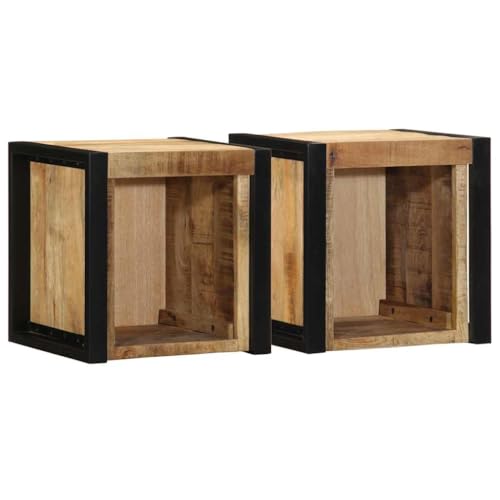 ZQQLVOO Nachttische 2 STK. kommode mit schubladen beistelltisch for Zimmer Schlafzimmer 40x35x40 cm Raues Mango-Massivholz ZQQLVOO Nachttische 2 STK. kommode mit schubladen beistelltisch for Zimmer Schlafzimmer 40x35x40 cm Raues Mango-Massivholz von ZQQLVOO